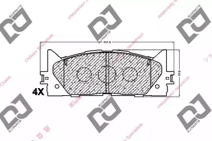 Комплект тормозных колодок DJ PARTS BP1230